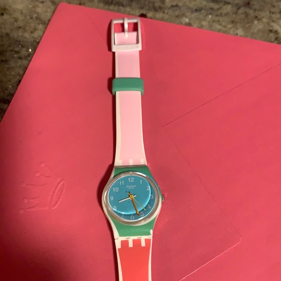 FINALSwatch Watch LW146 De Travers Pink Green blue